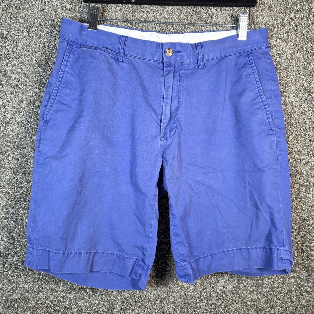 Polo Ralph Lauren Size 32 Royal Blue Pima Cotton Blend 9" Shorts Chino Preppy